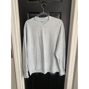 LL Bean Heathered Light Blue Long Sleeve Sweater Crewneck-Size M